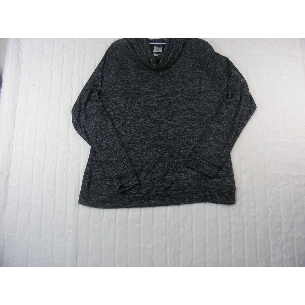 Hello Mello Pullover Womens XL Gray Excellent Space Dye Cowl Neck Top